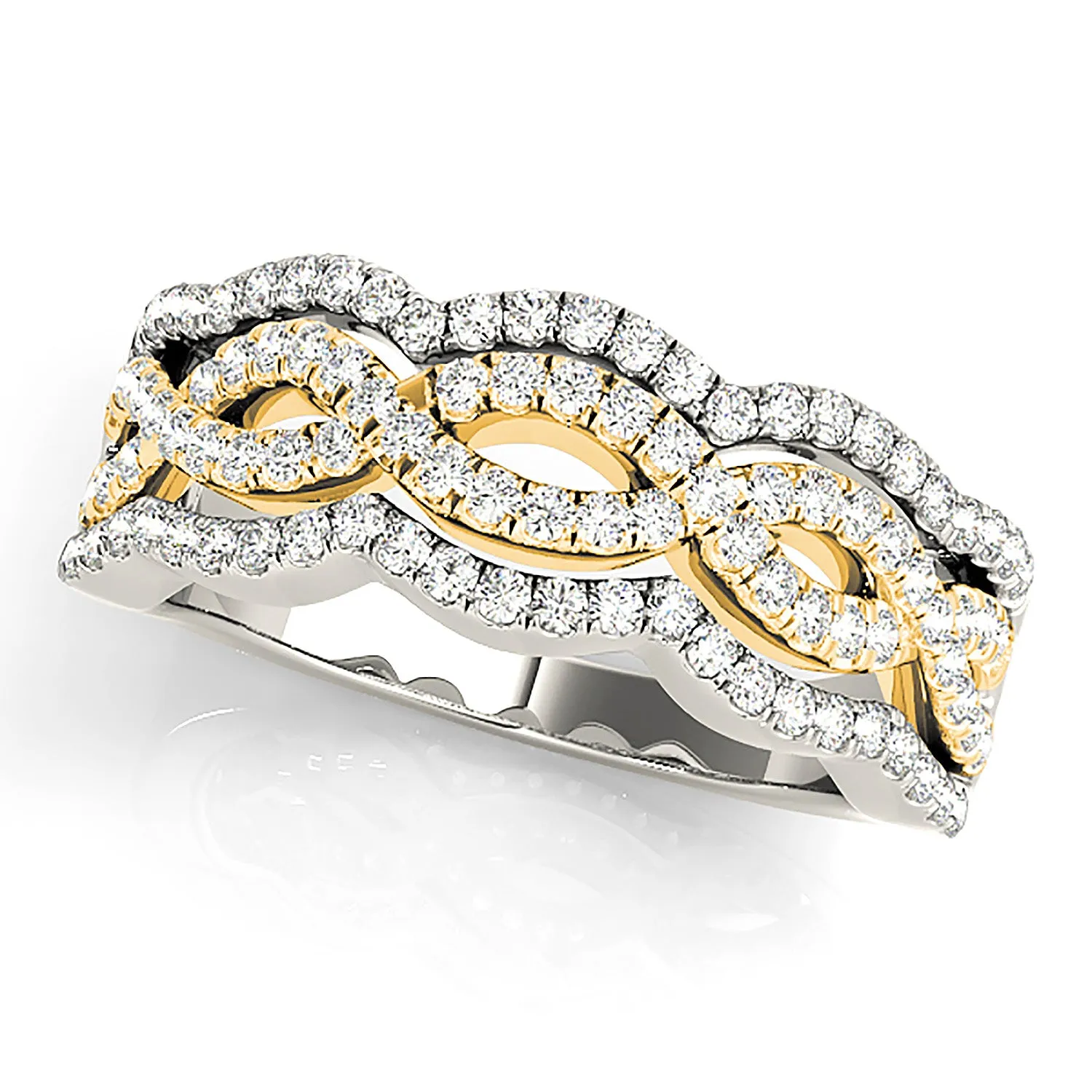 0.65 ctw. Round Diamond  Infinity Design Wide Anniversary Ring