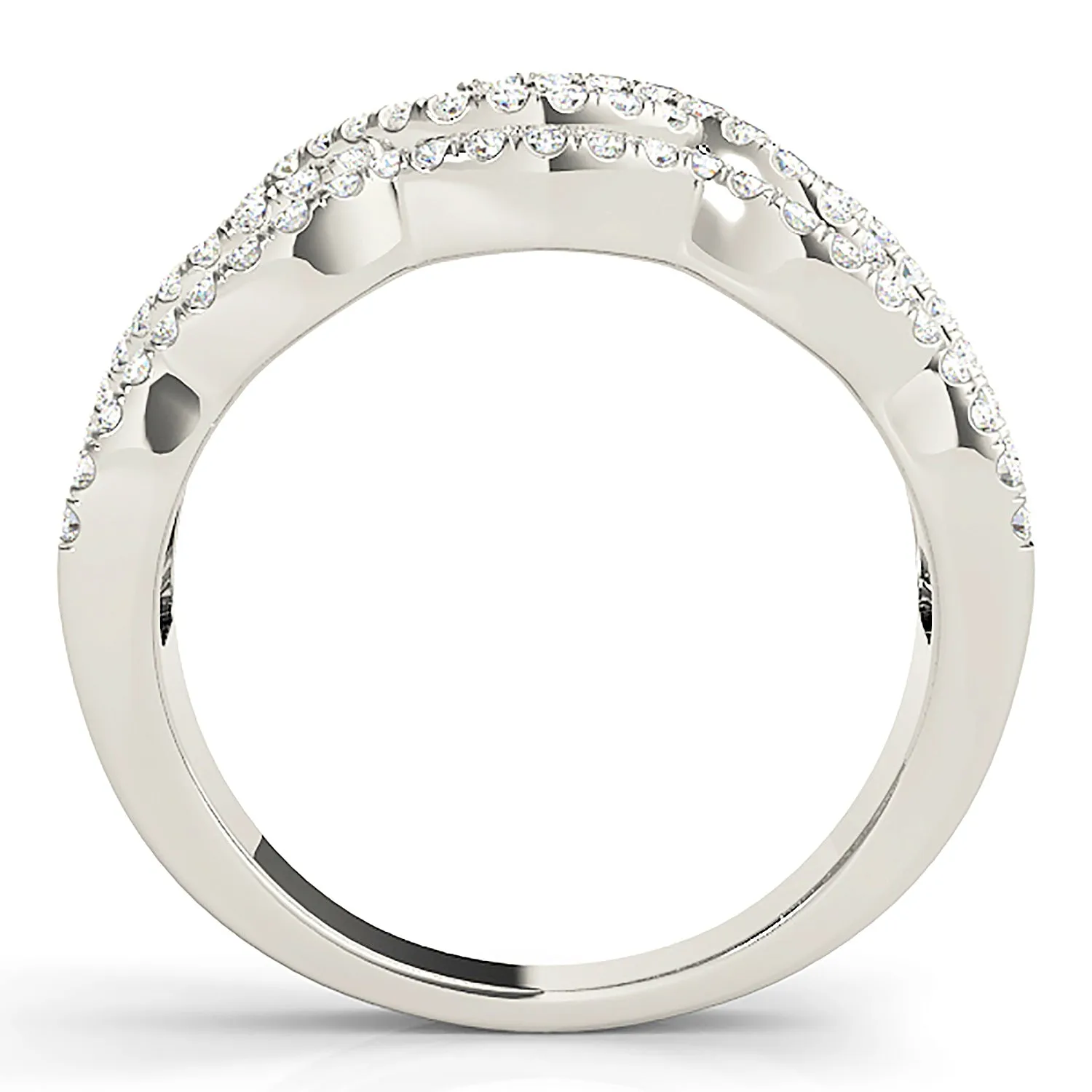 0.65 ctw. Round Diamond  Infinity Design Wide Anniversary Ring