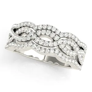 0.65 ctw. Round Diamond  Infinity Design Wide Anniversary Ring