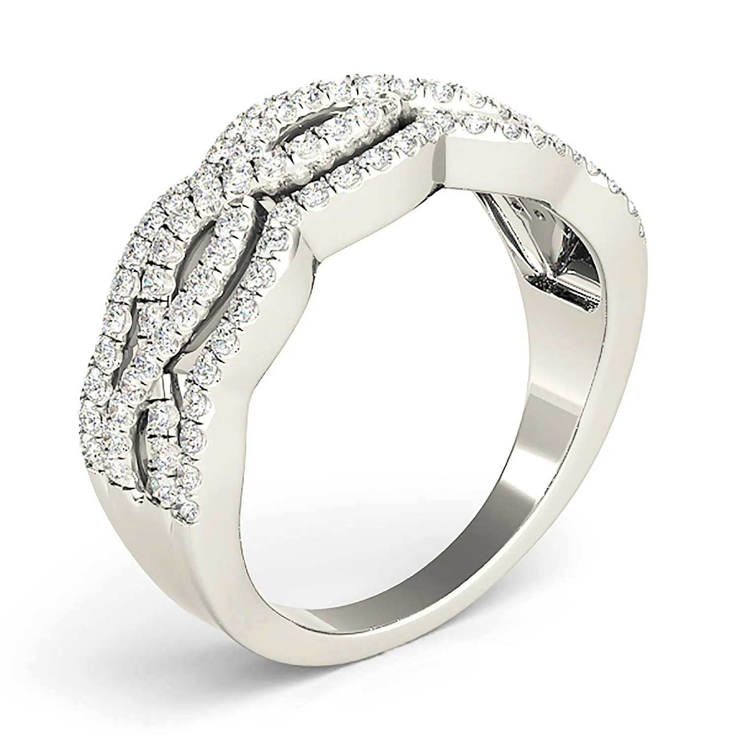 0.65 ctw. Round Diamond  Infinity Design Wide Anniversary Ring