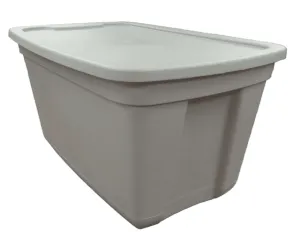 10 Gallon Storage Tote with Lid - Gray