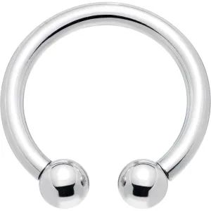 10 Gauge 5/8 Internally Threaded Steel Horseshoe Circular Barbell