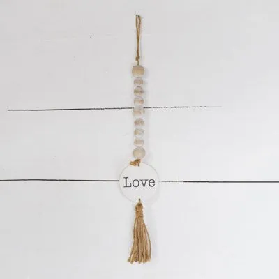 10.63" BEADED LOVE HANGER