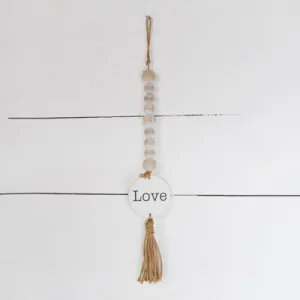 10.63" BEADED LOVE HANGER