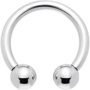 12 Gauge Internally Threaded Horseshoe Circular Barbell - 1/2 5mm
