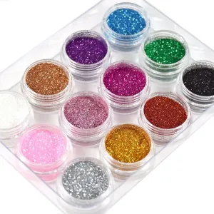 12 Glitter Pots (GP01)
