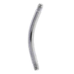 14 Gauge 316l Stainless Steel Replacement Curved Barbell 1/2