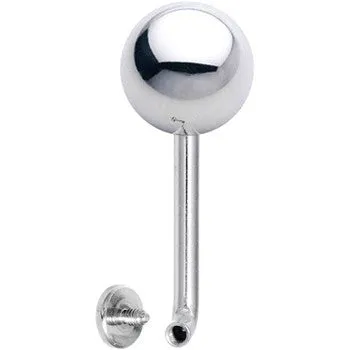 14 Gauge 8mm Steel Ball Vertical Hood Piercing -1/2 2mm Rise