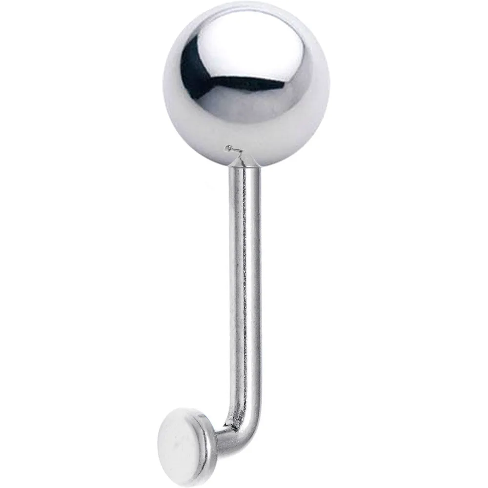 14 Gauge 8mm Steel Ball Vertical Hood Piercing -1/2 2mm Rise