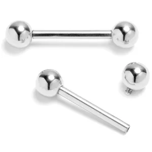 14 Gauge 9/16 Classic Internally Threaded Barbell Nipple Ring Set