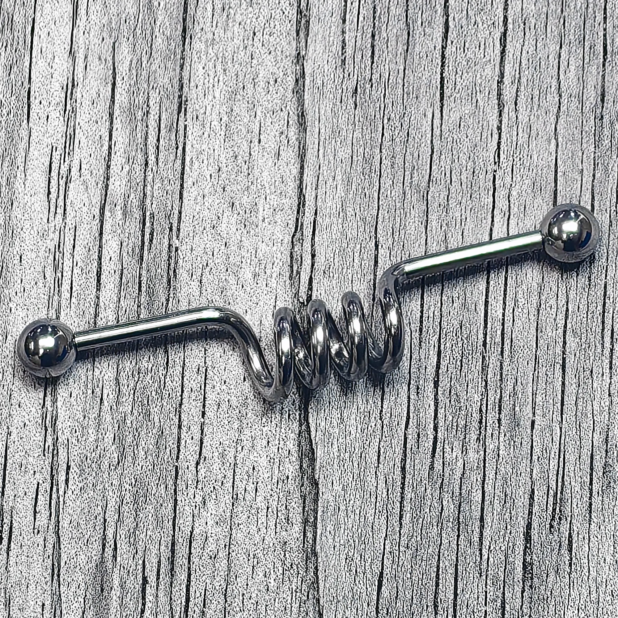 14 Gauge Internally Threaded Coil Project Bar 38mm