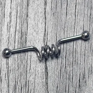14 Gauge Internally Threaded Coil Project Bar 38mm