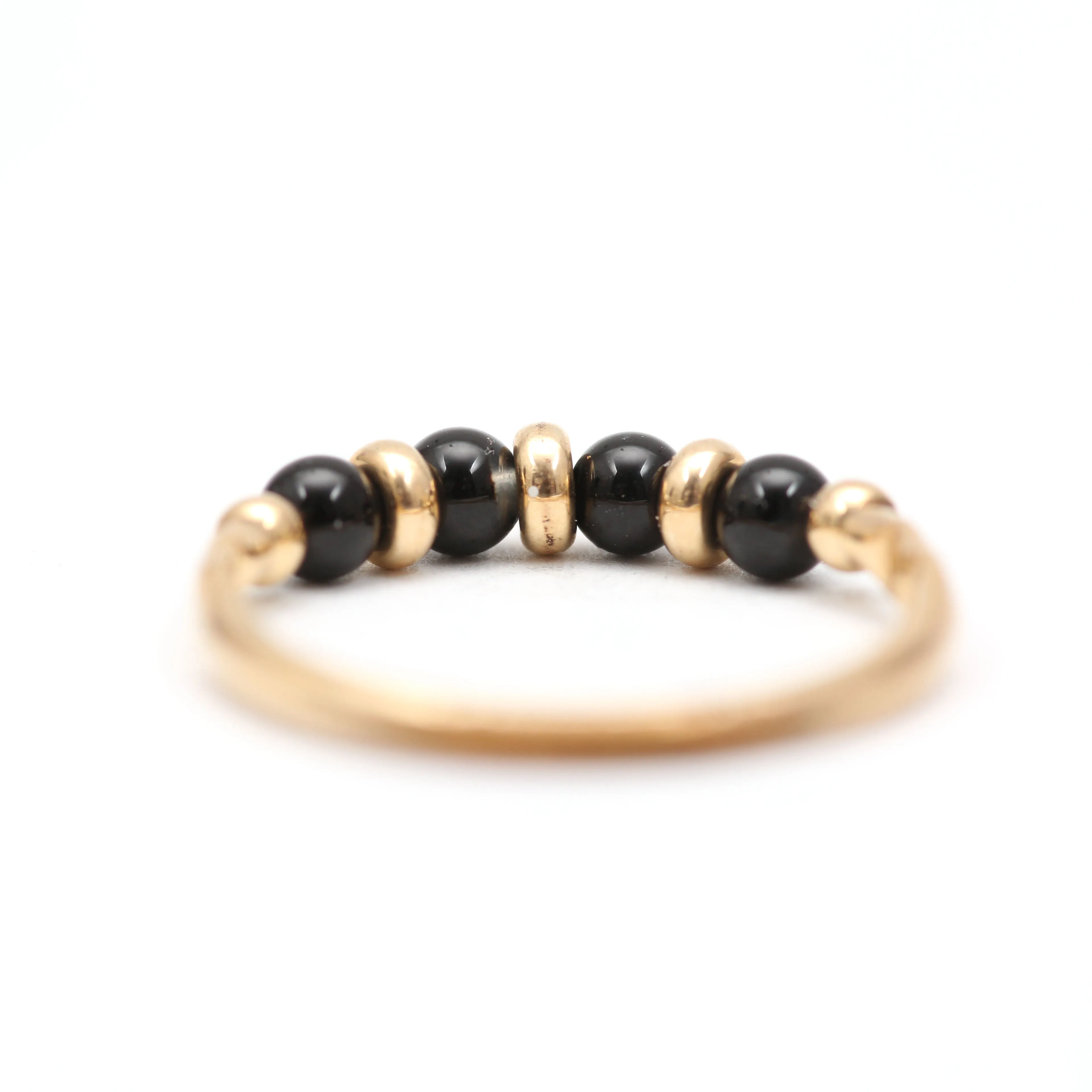 14k Onyx Bead Ring