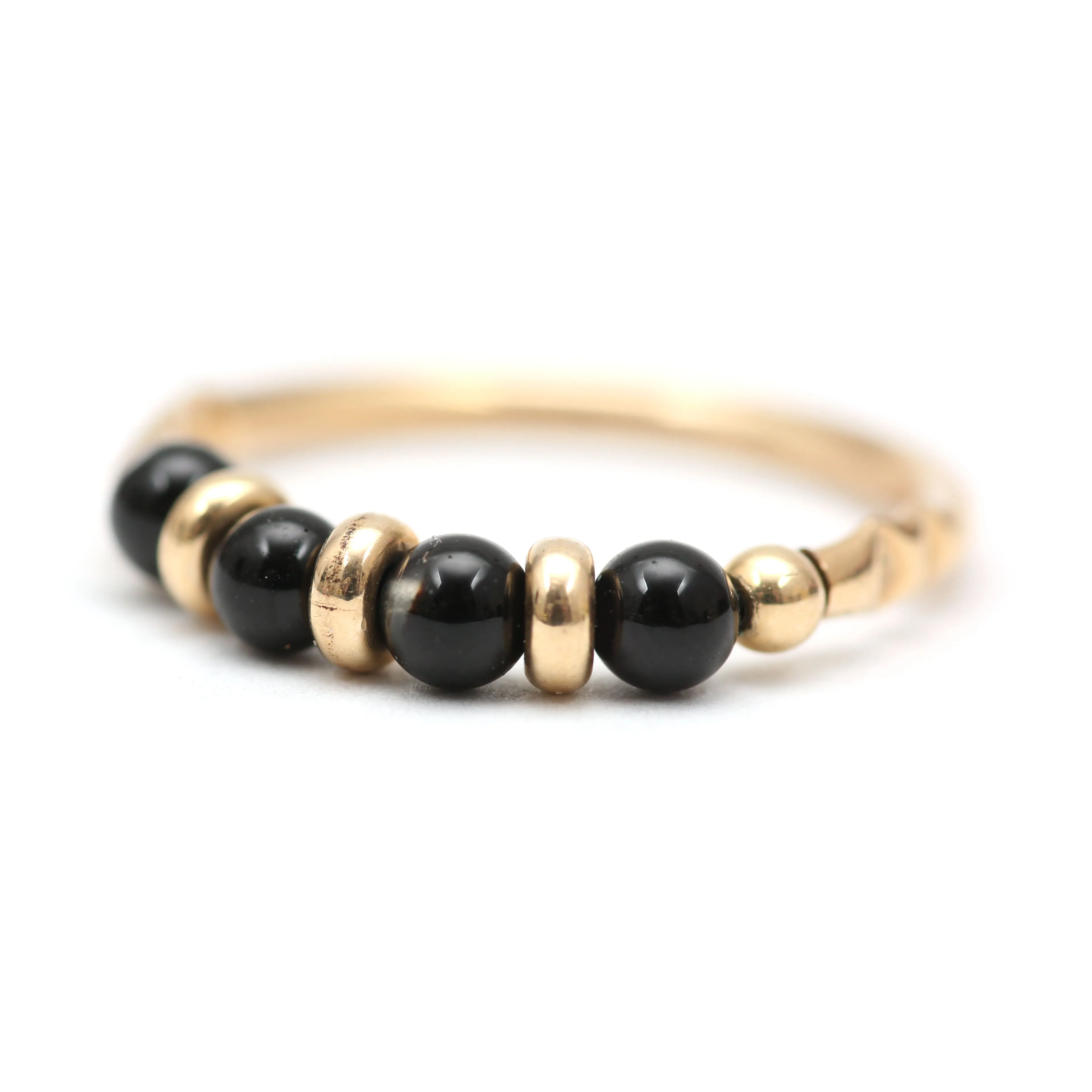 14k Onyx Bead Ring