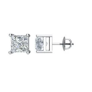 14K White 2 CTW Diamond Threaded Post Stud Earrings