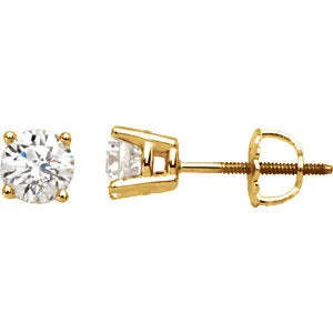 14K Yellow 2.8 mm=1/5 CTW Diamond Earrings