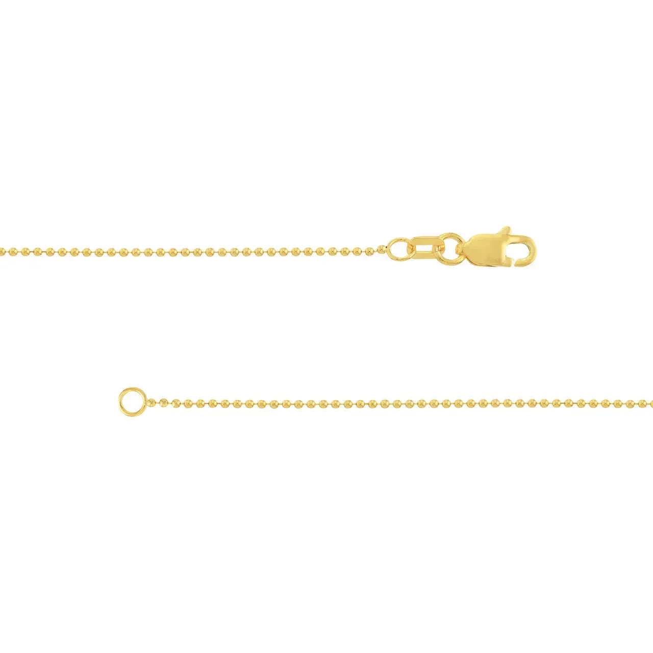 1.5mm 14K Gold Beaded Chain