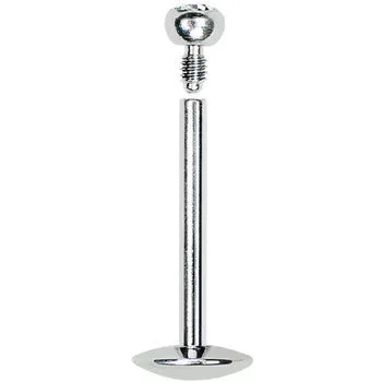 16 Gauge 3/8 Internally Threaded 2.5mm Gem Ball Labret
