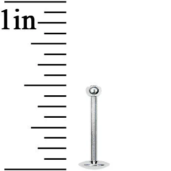 16 Gauge 3/8 Internally Threaded 2.5mm Gem Ball Labret