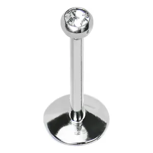 16 Gauge 3/8 Internally Threaded 2.5mm Gem Ball Labret