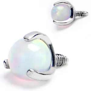 16 Gauge 3mm Synthetic Opal Internally Threaded Replacement Ball