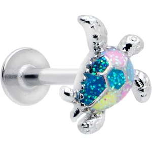 16 Gauge 5/16 Glitter Turtle Labret Monroe Tragus