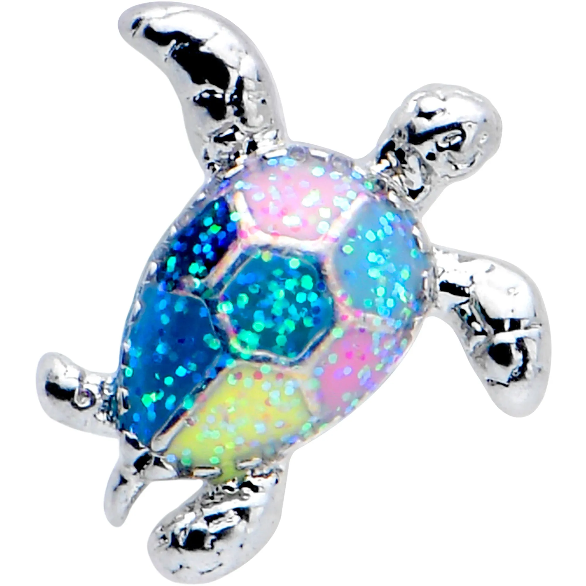 16 Gauge 5/16 Glitter Turtle Labret Monroe Tragus