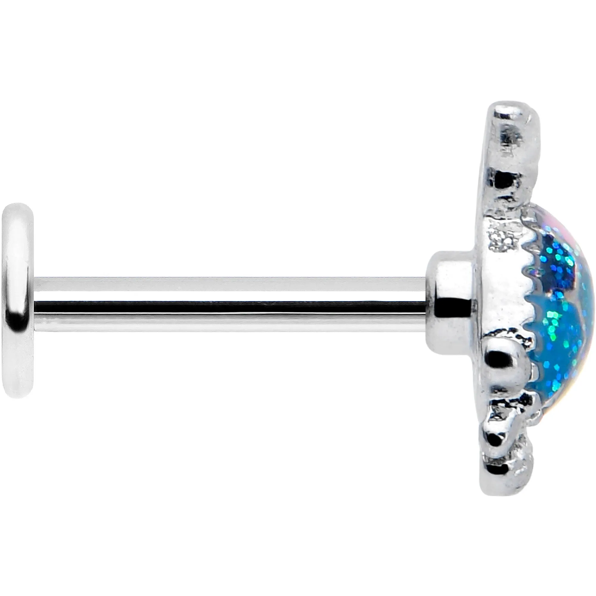 16 Gauge 5/16 Glitter Turtle Labret Monroe Tragus