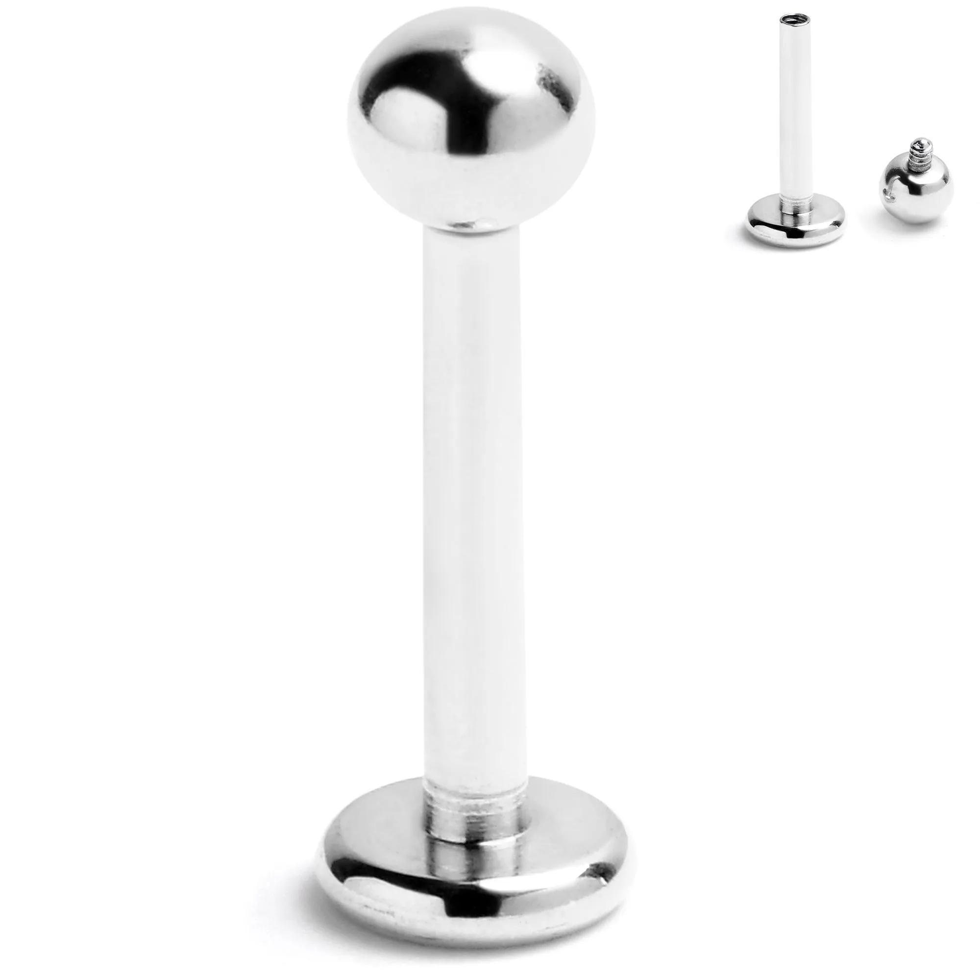 16 Gauge 5/16 Internally Threaded Ball End Labret Monroe Tragus