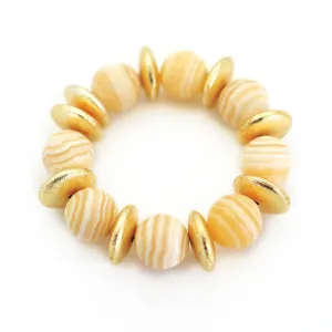 16mm Honey Calcite Bead Bracelet