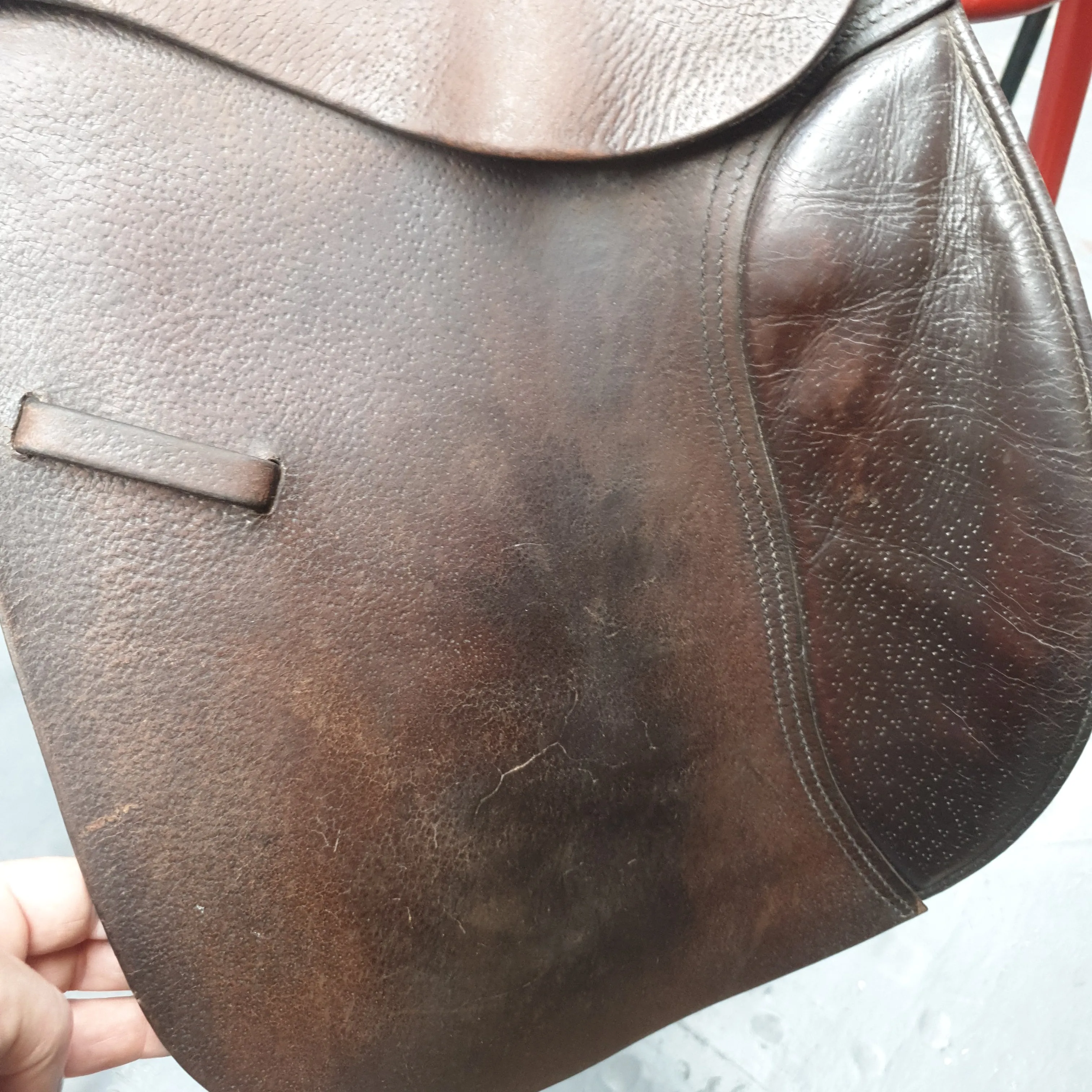 16" Falcon Brown Gp saddle stamped Wide