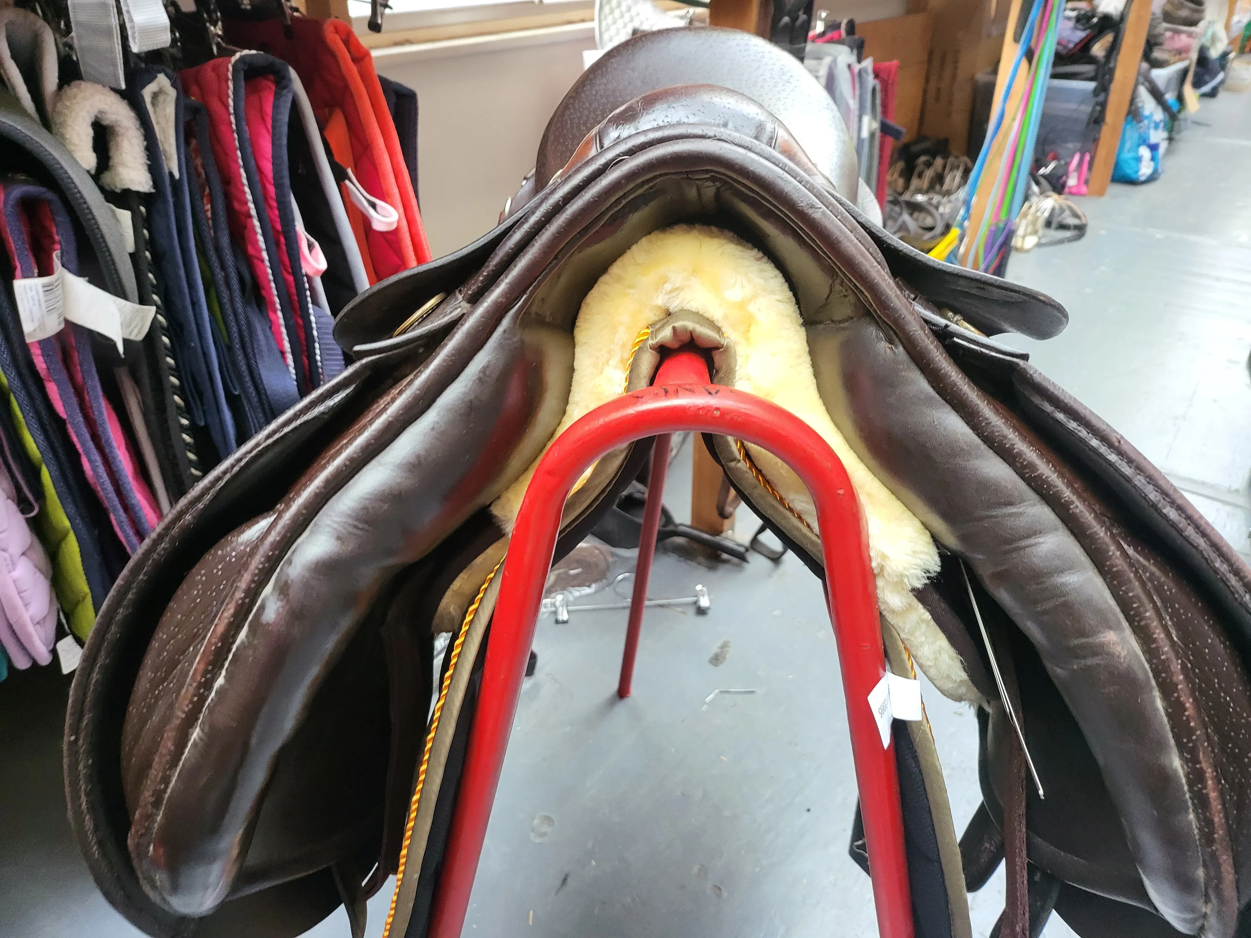 16" Falcon Brown Gp saddle stamped Wide