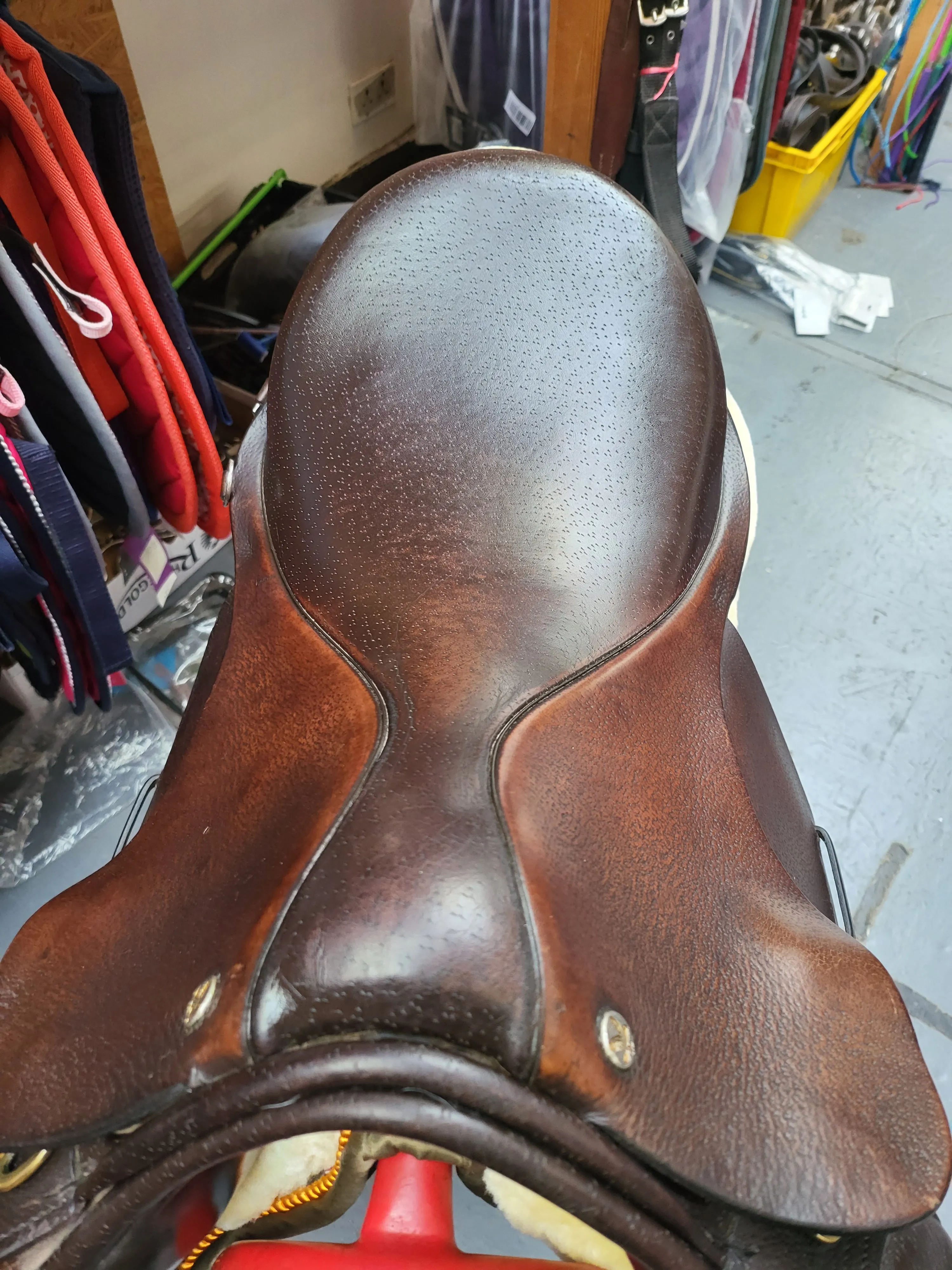 16" Falcon Brown Gp saddle stamped Wide