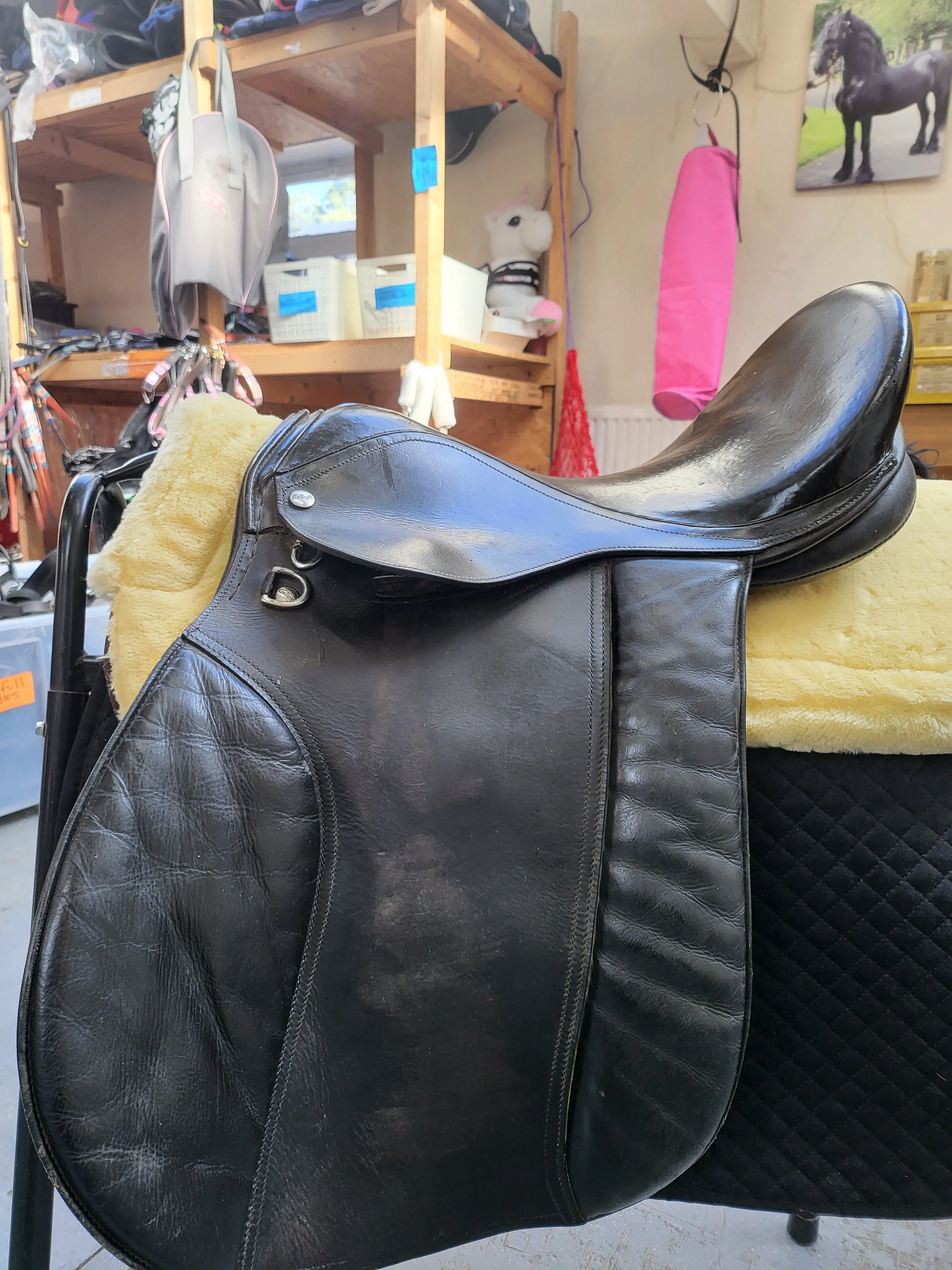 17" Black Wide Gallop saddle🔵