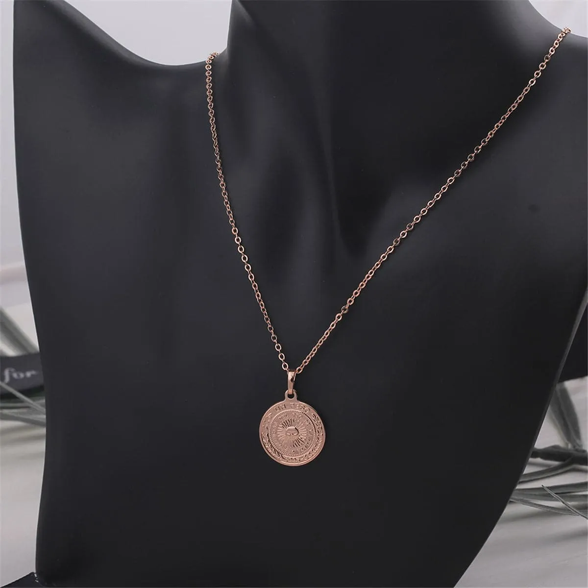 18K Rose Gold-Plated Argencoppere Peso Pendant Necklace