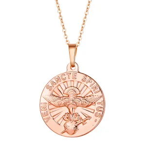 18K Rose Gold-Plated German Coin Pendant Necklace