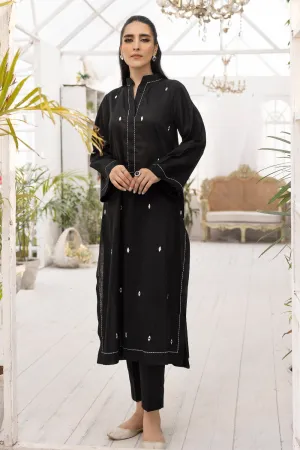 2 PC Stitched | Embroidered Jacquard Cotton Shirt  Trouser