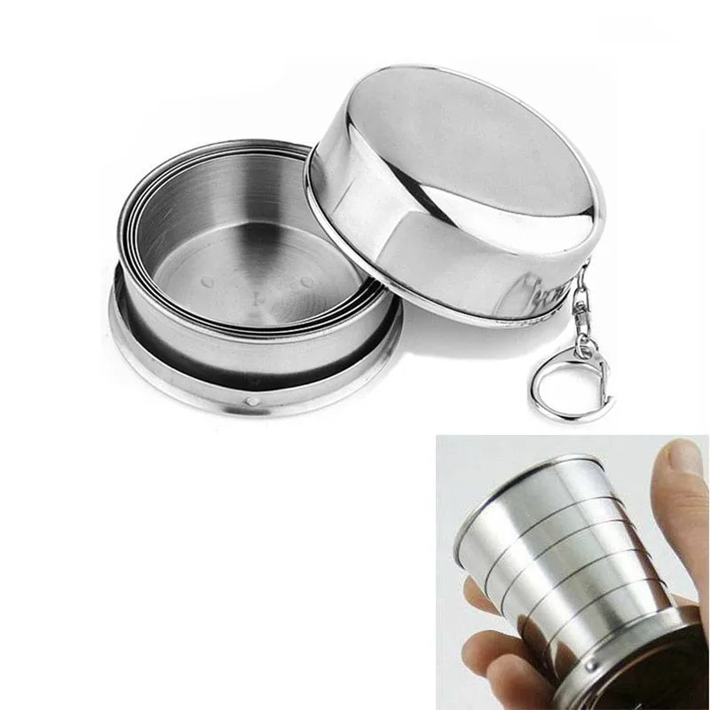 2018 1Pcs Stainless Steel Folding Cup