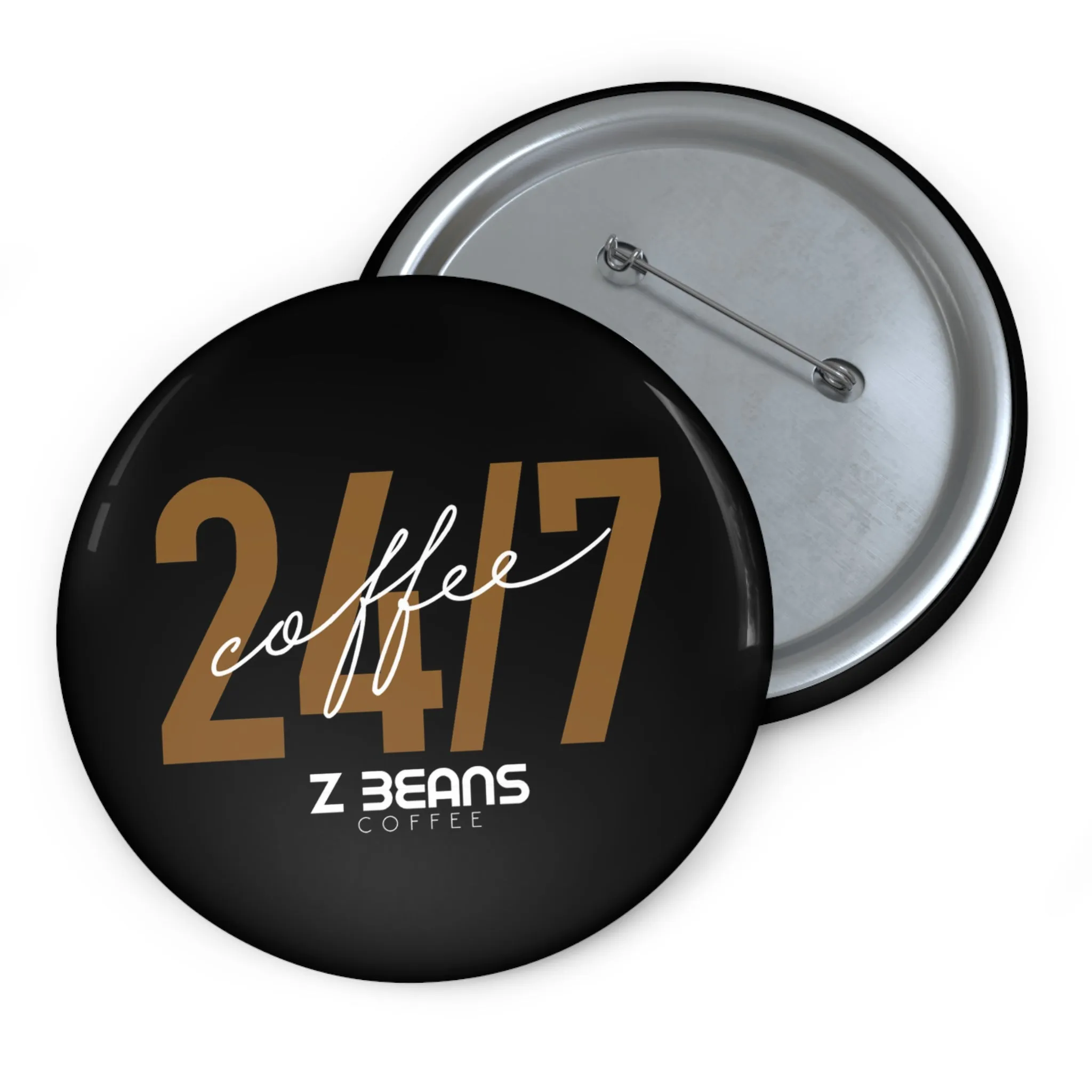24/7 Coffee Pin Button
