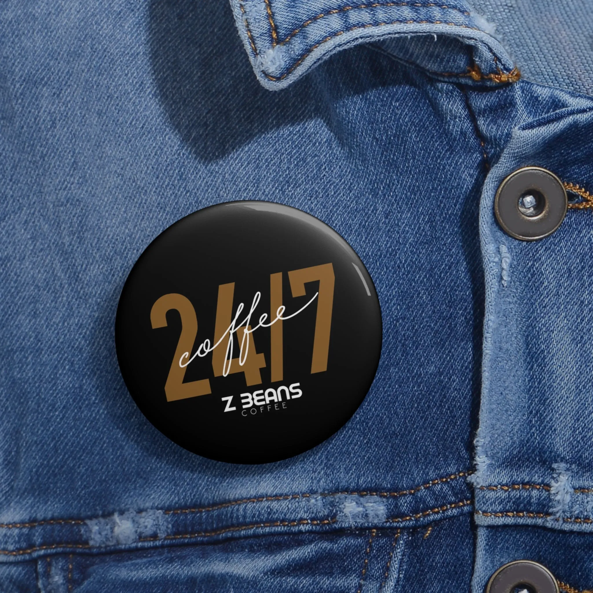 24/7 Coffee Pin Button