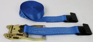 2" x 30' Ratchet Assembly with Flat Hook | Blue