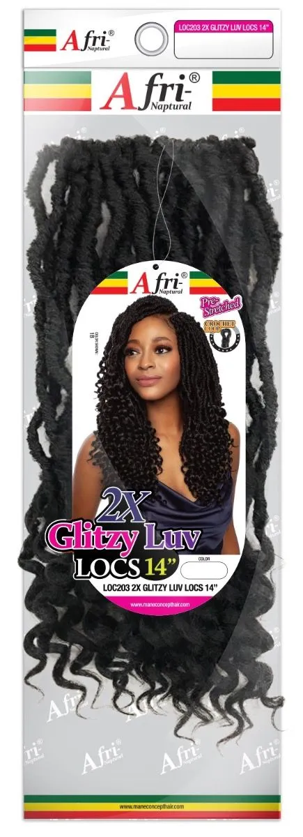 2X GLITZY LUV LOCS 14" LOC203