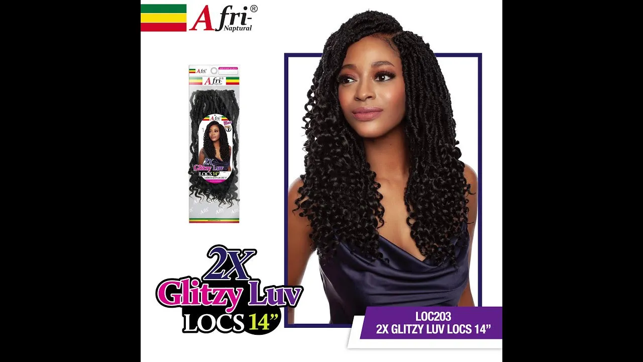 2X GLITZY LUV LOCS 14" LOC203