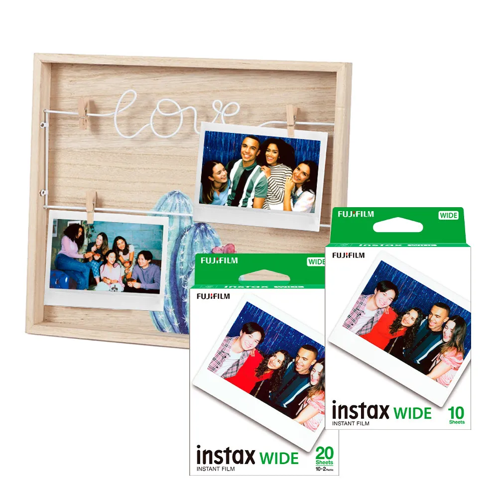 3 Pack Película Instax Wide   Marco