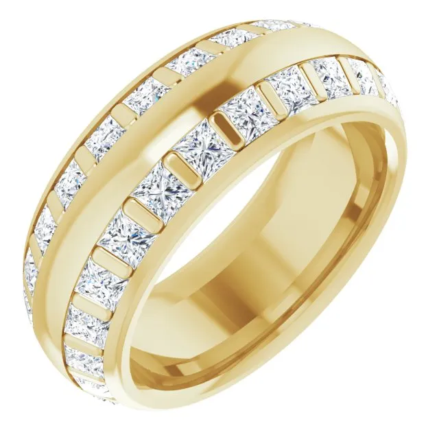 3.84 ct. Princess Diamond  Double Row Eternity Band