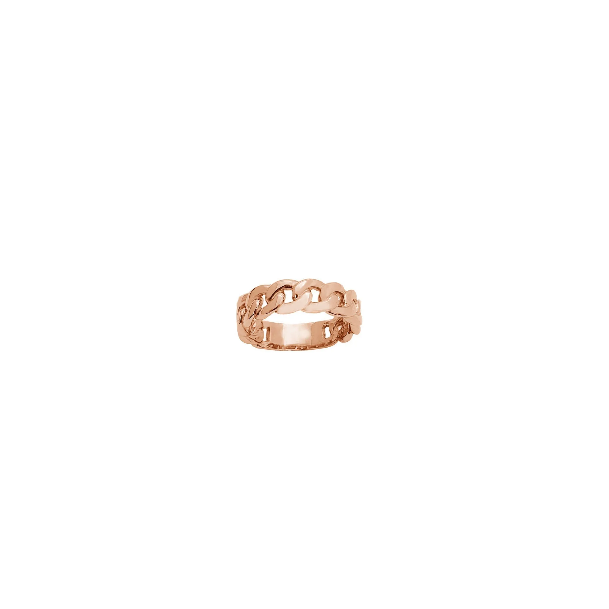 [5.5mm] Glossy Cuban Ring (14K)