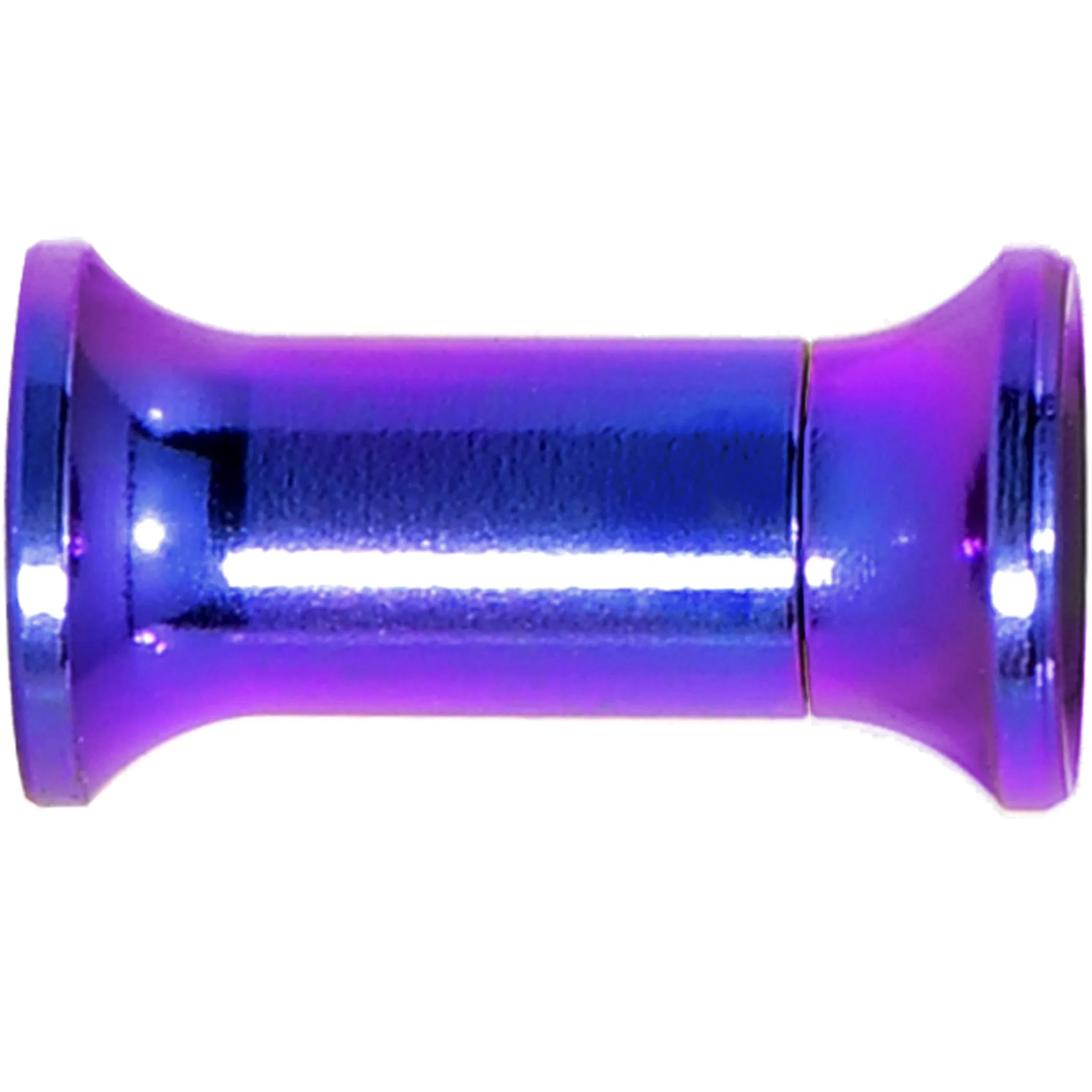 6 Gauge Purple Anodized Titanium Steel Internally Threaded Screw Fit Plug