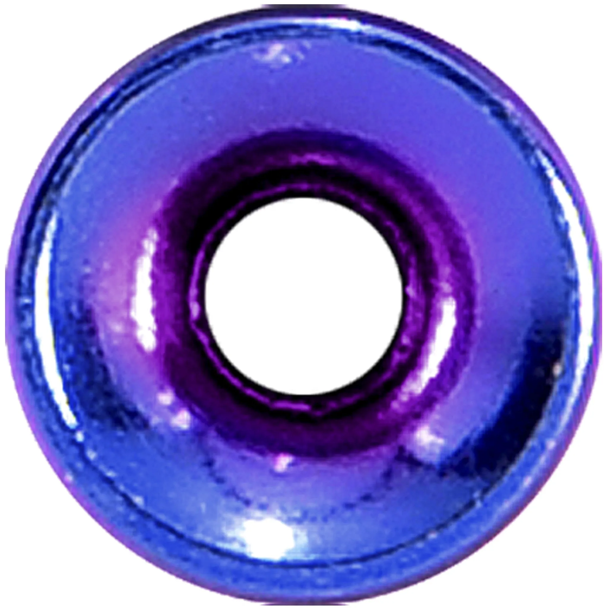 6 Gauge Purple Anodized Titanium Steel Internally Threaded Screw Fit Plug