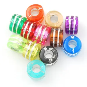 6*9 MM Silver Lined Hole Plastic Beads Sold per pkg of 1800 PCS