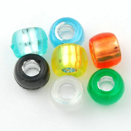 6*9 MM Silver Lined Hole Plastic Beads,Sold per one package of 1800 PCS